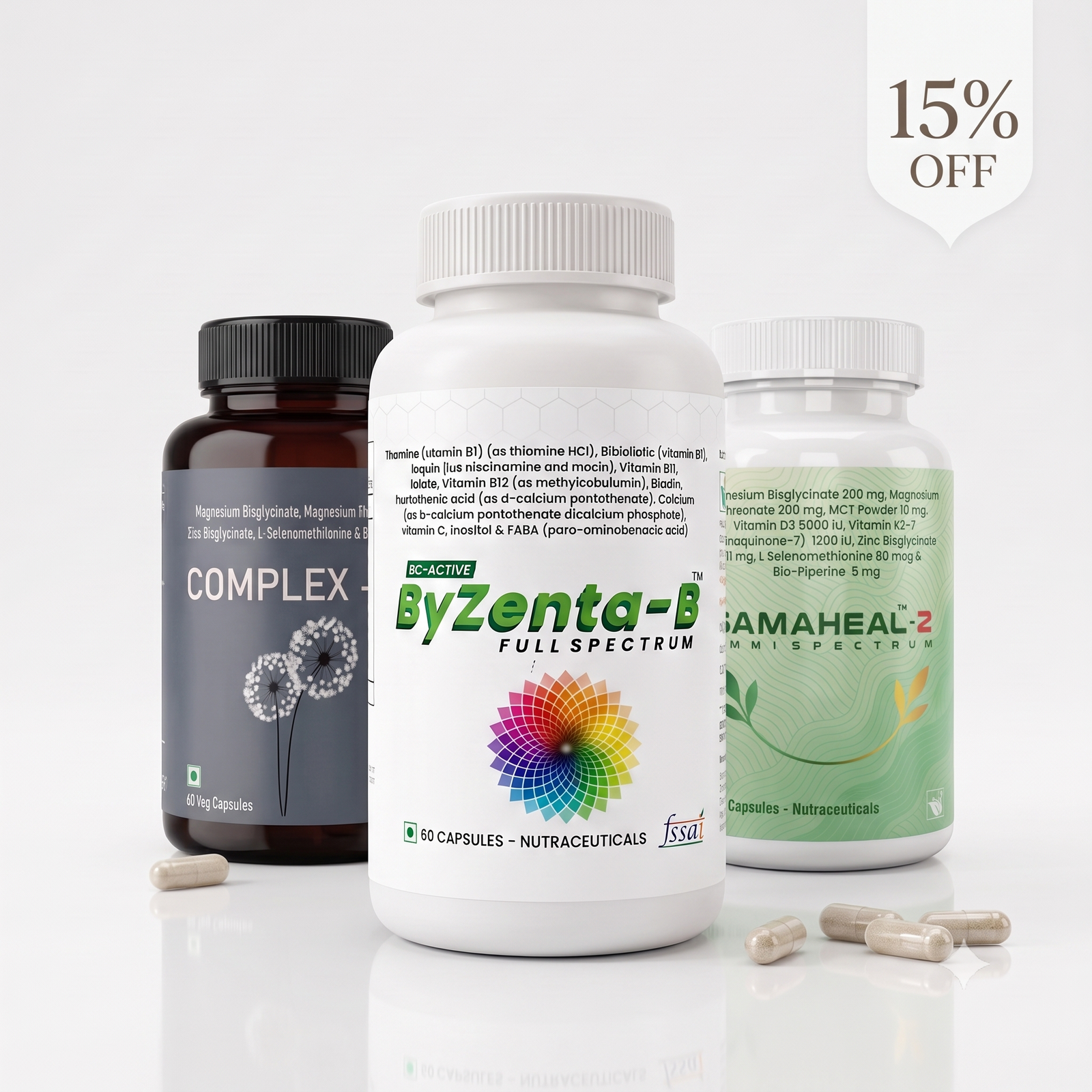 Health Essential Combo 1 D3 + Magnesium Glycinate + B Complex - Image 2